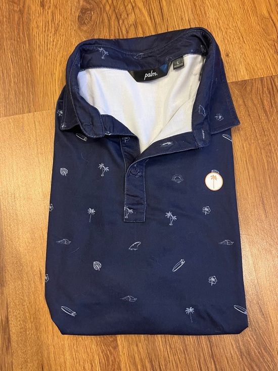 Palm Other - Palm Navy Short-Sleeve Print Polo